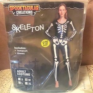 SALE!! Glow in the dark Adult Skelton costume M